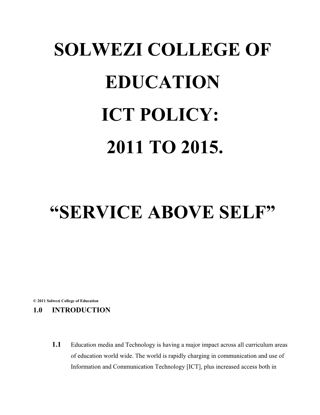 Solwezi College of Education