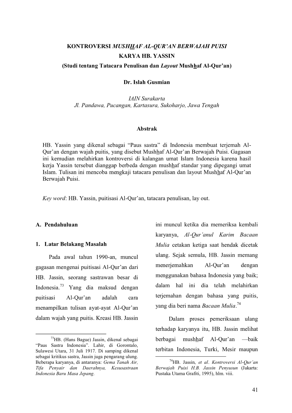 Studi Tentang Tatacara Penulisan Dan Layout Mushhaf Al-Qur An