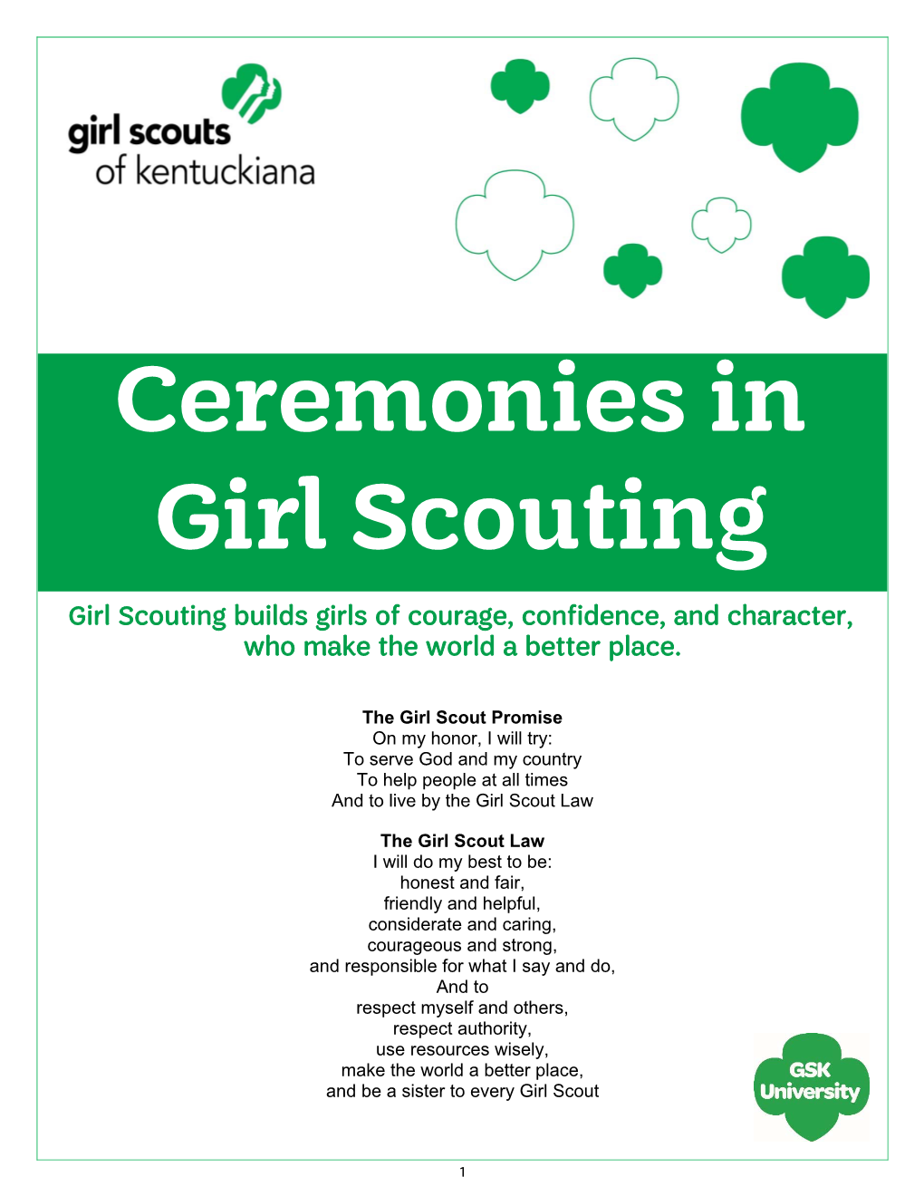 Ceremonies in Girl Scouting