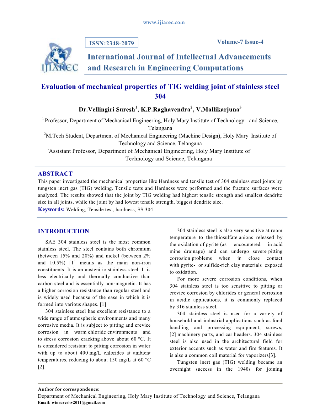 International Journal of Intellectual Advancements and Research in Engineering Computations