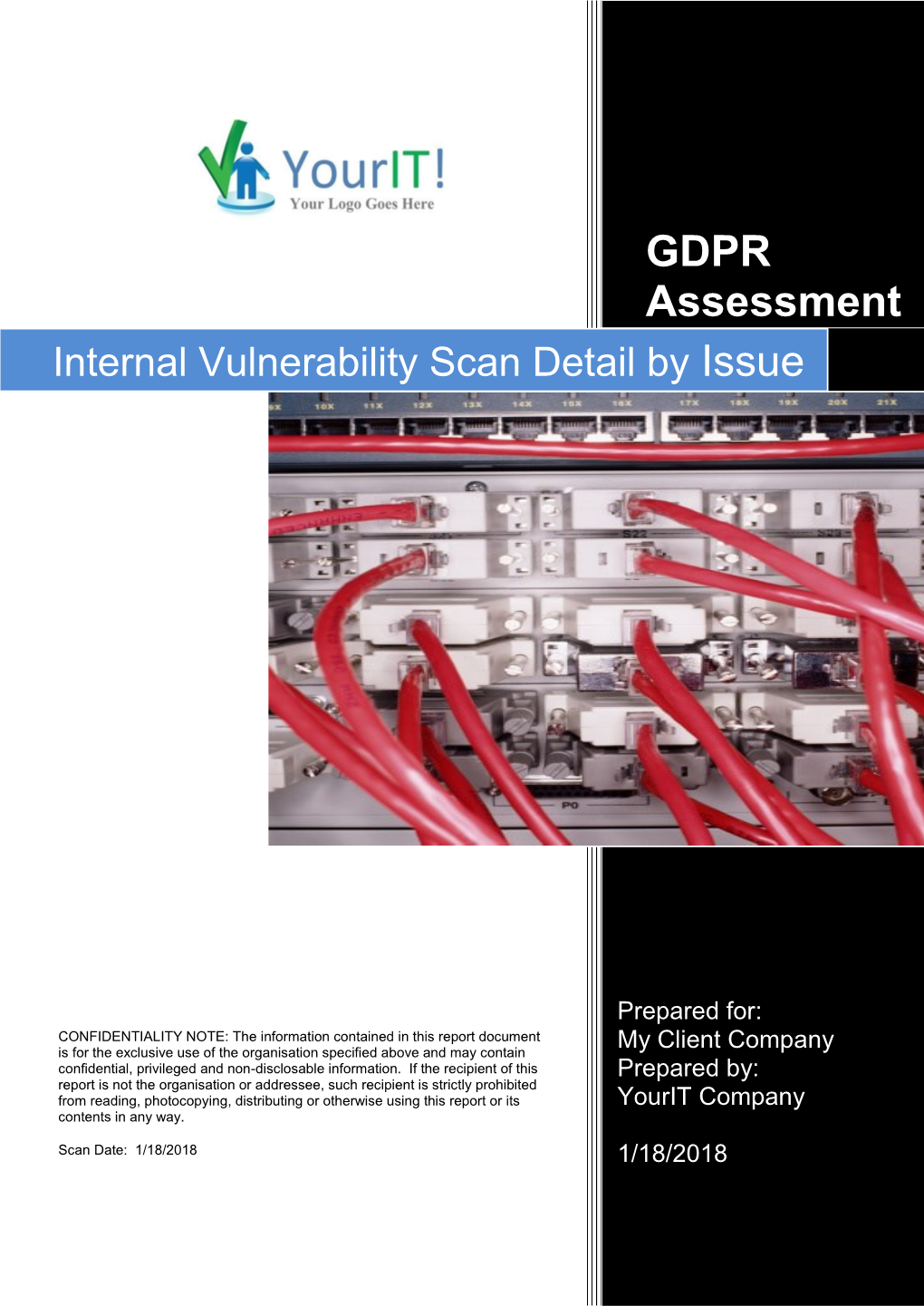 GDPR Assessment Internal Vulnerability Scan Detail by Issue