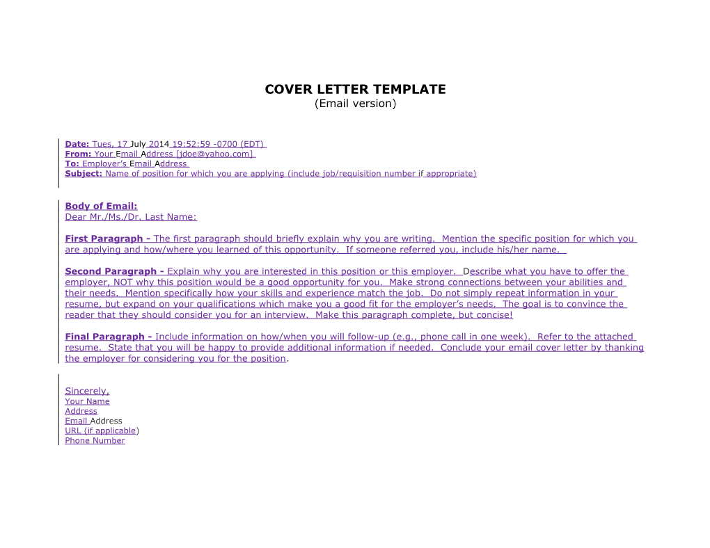 Cover Letter Template s1