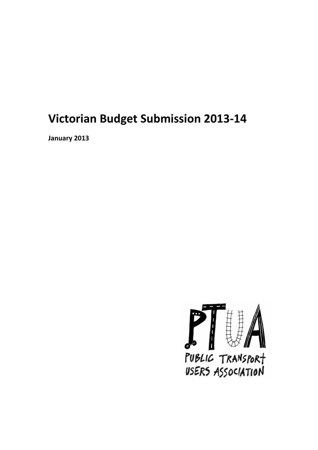 Victorian Budget Submission 2013-14