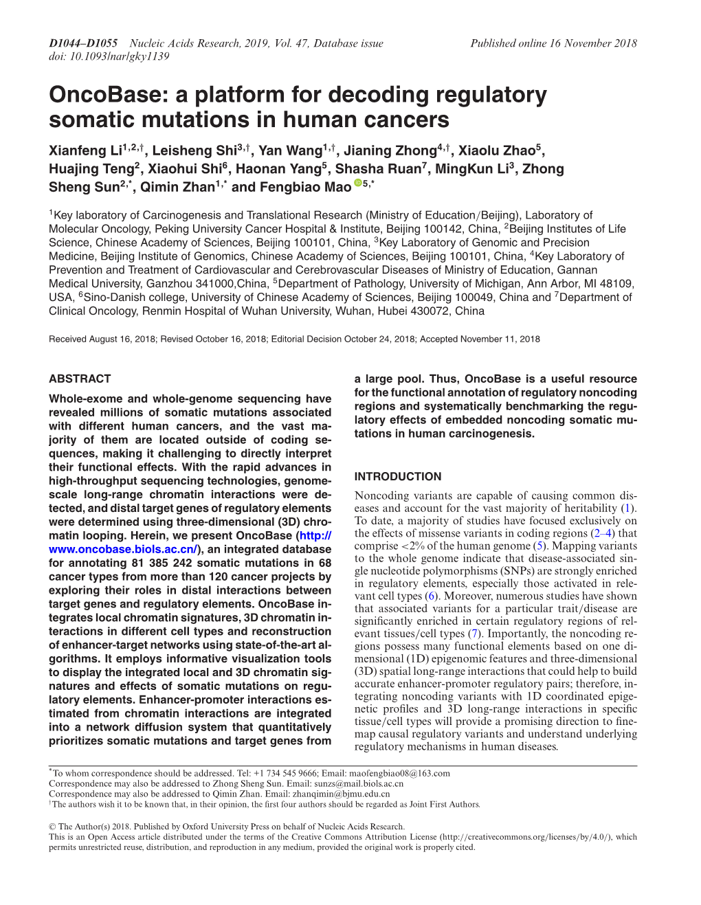 A Platform for Decoding Regulatory Somatic Mutations in Human Cancers