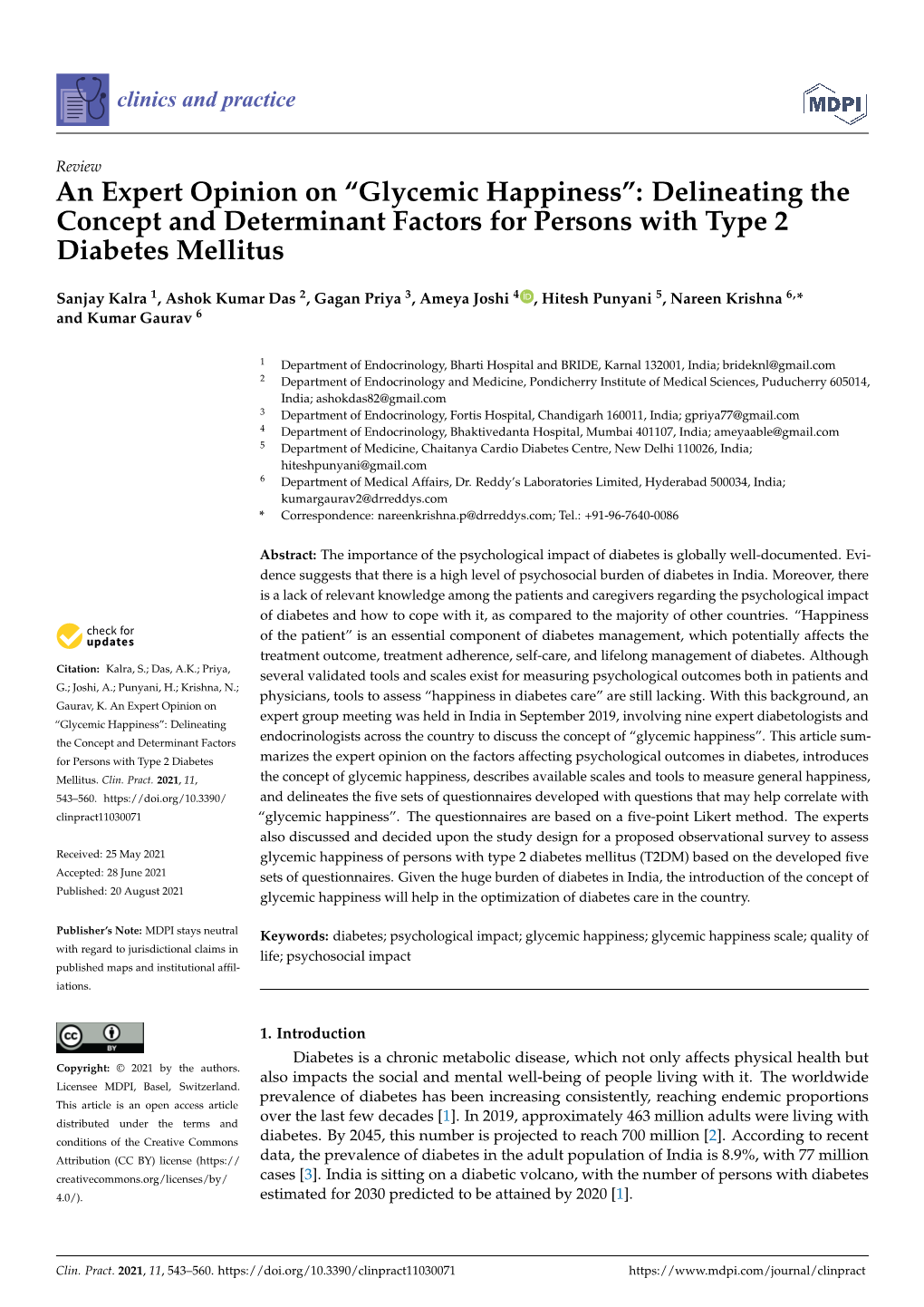 “Glycemic Happiness”: Delineating the Concept and Determinant Factors for Persons with Type 2 Diabetes Mellitus