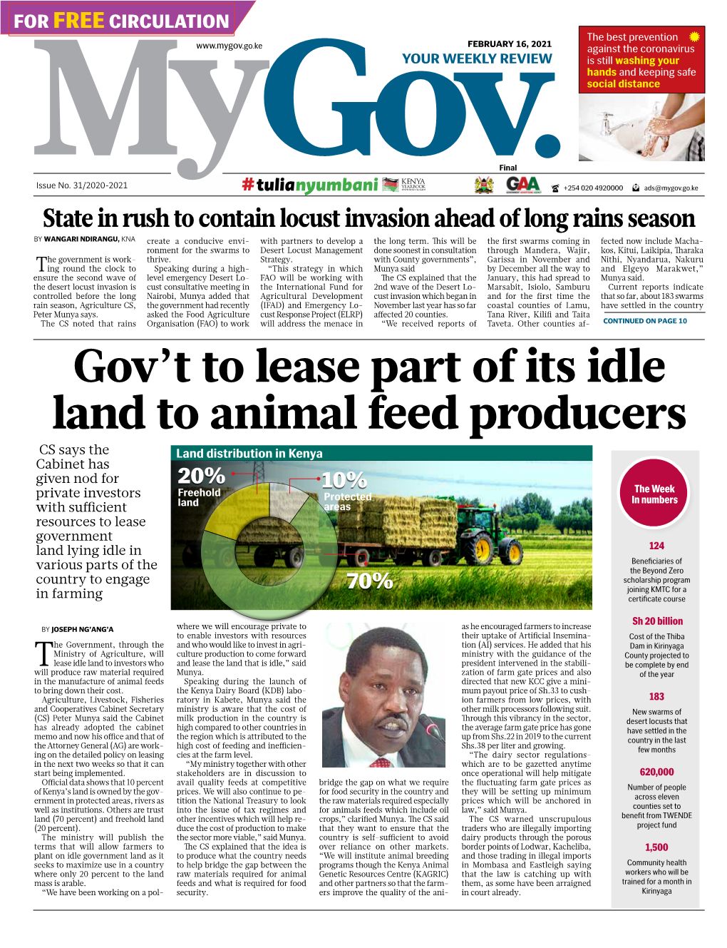 Gov't to Lease Part of Its Idle Land to Animal Feed Producers