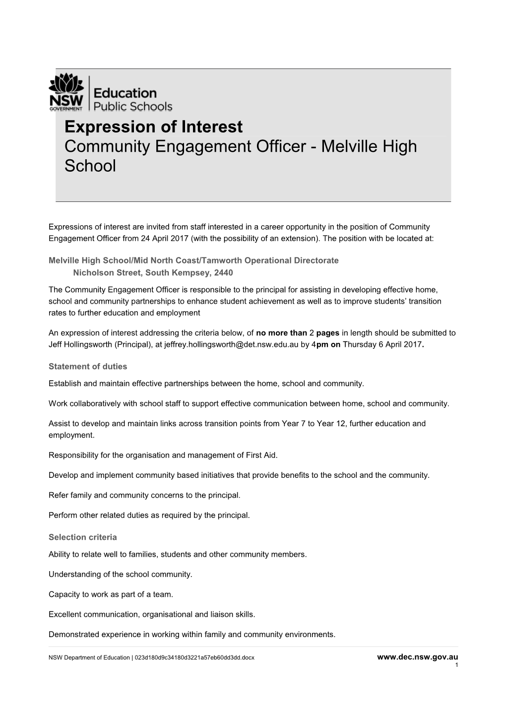 Expression of Interest s4