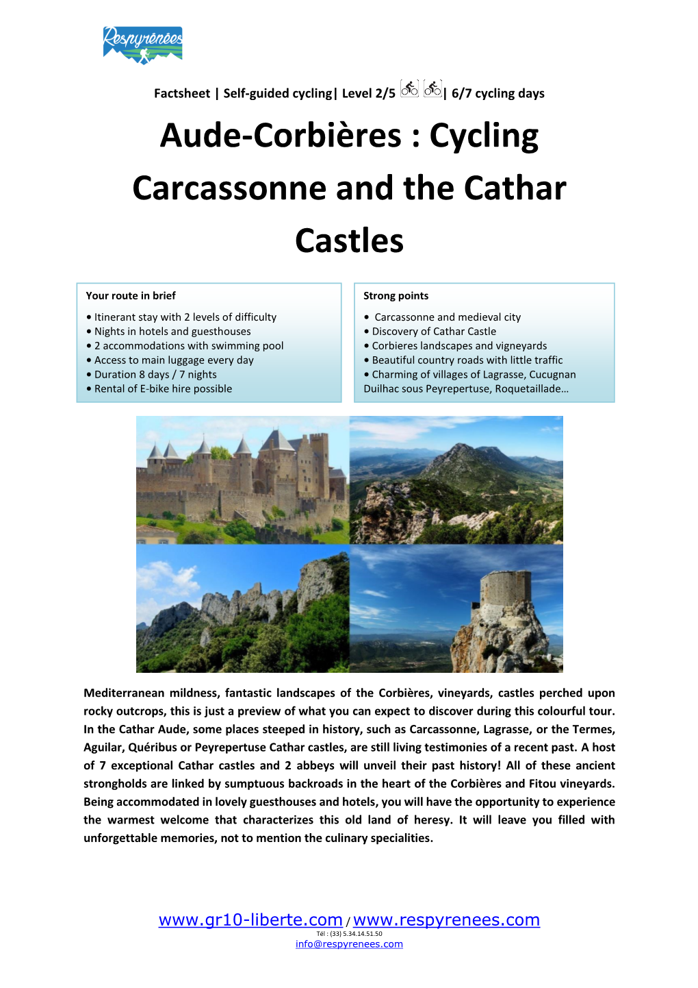 Aude-Corbières : Cycling Carcassonne and the Cathar Castles