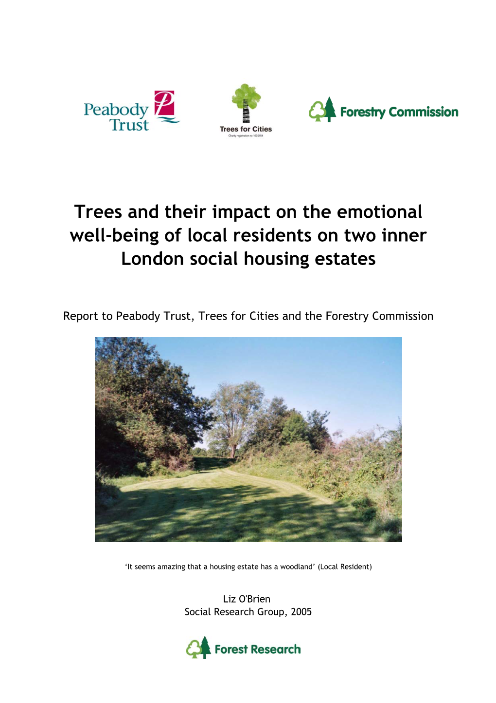 Trees and Social Well-Being