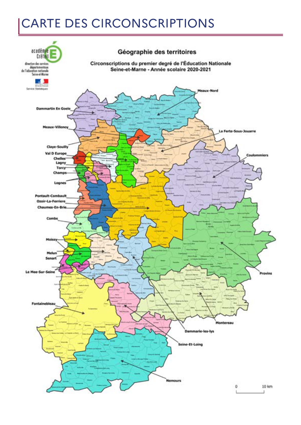 Carte Des Circonscriptions Circonscriptions Du 1Er Degré