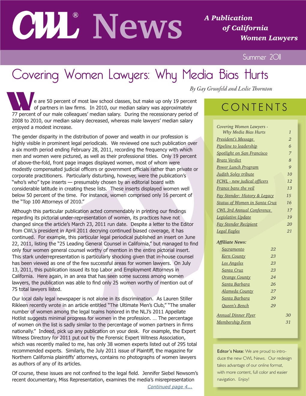 Covering Women Lawyers: Why Media Bias Hurts by Gay Grunfeld and Leslie Thornton