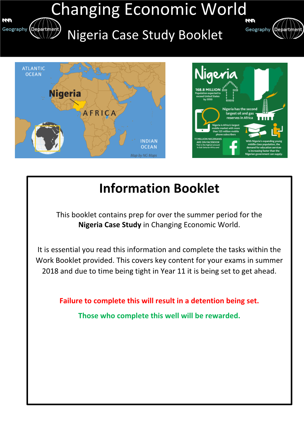 Changing Economic World Nigeria Case Study Booklet