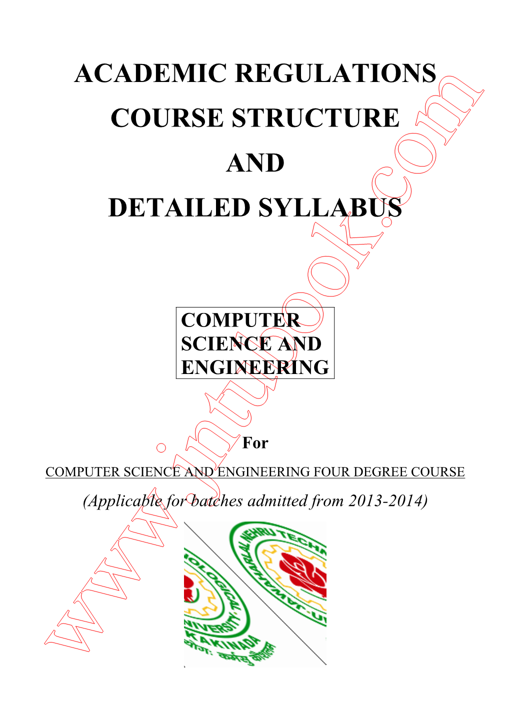 Academic Regulations Course Structure and Detailed Syllabus