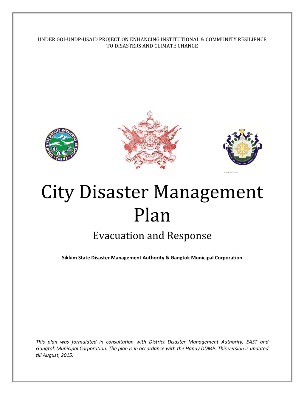 City Disaster Management Plan Evacuation and Response