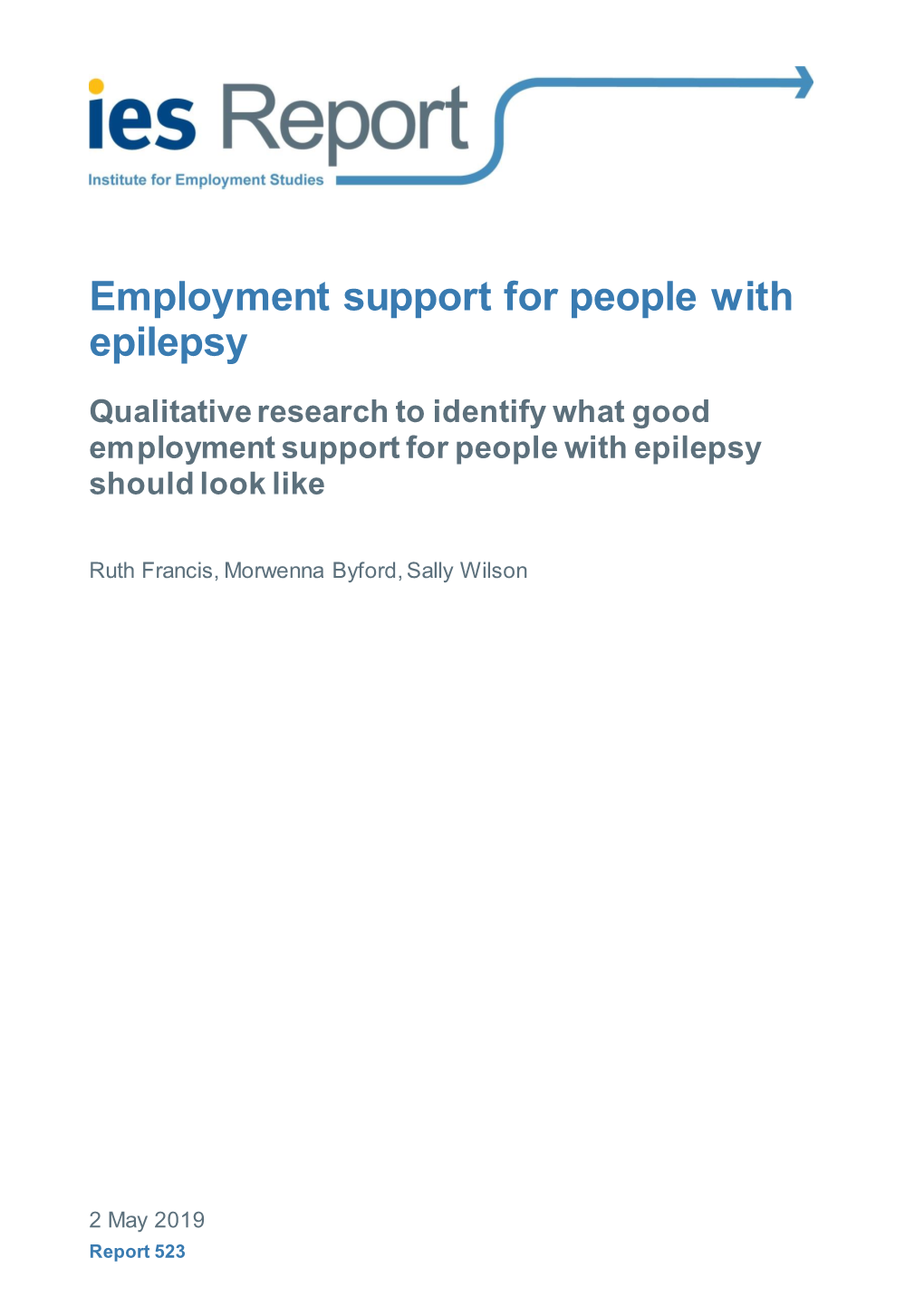 Employment Support for People with Epilepsy