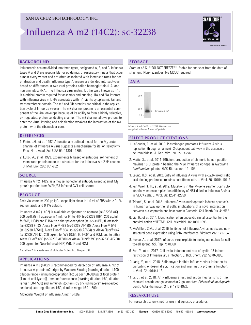 Influenza a M2 (14C2): Sc-32238