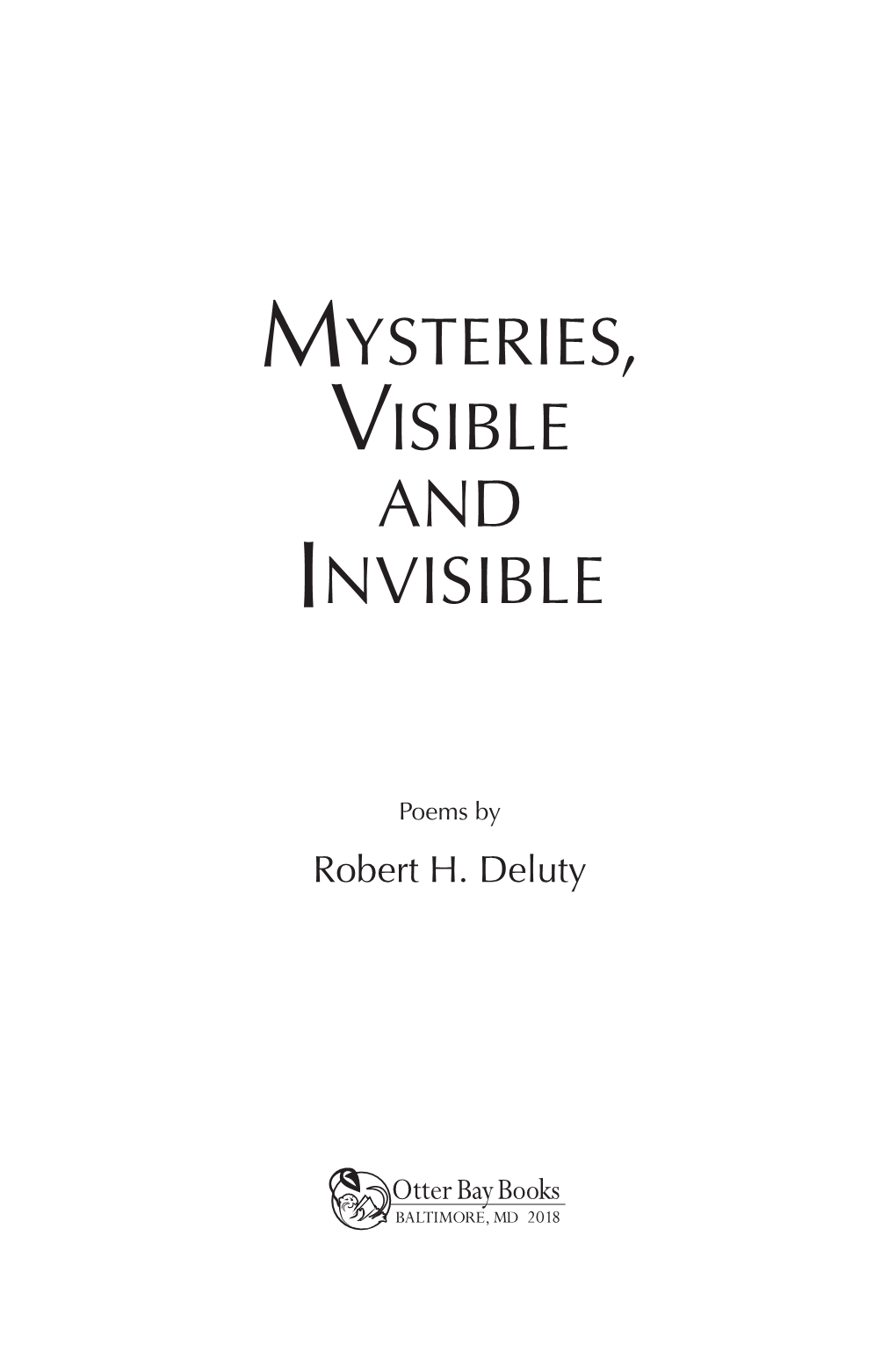 Deluty Mysteries Text Draft 3B.Pdf (604.1Kb)