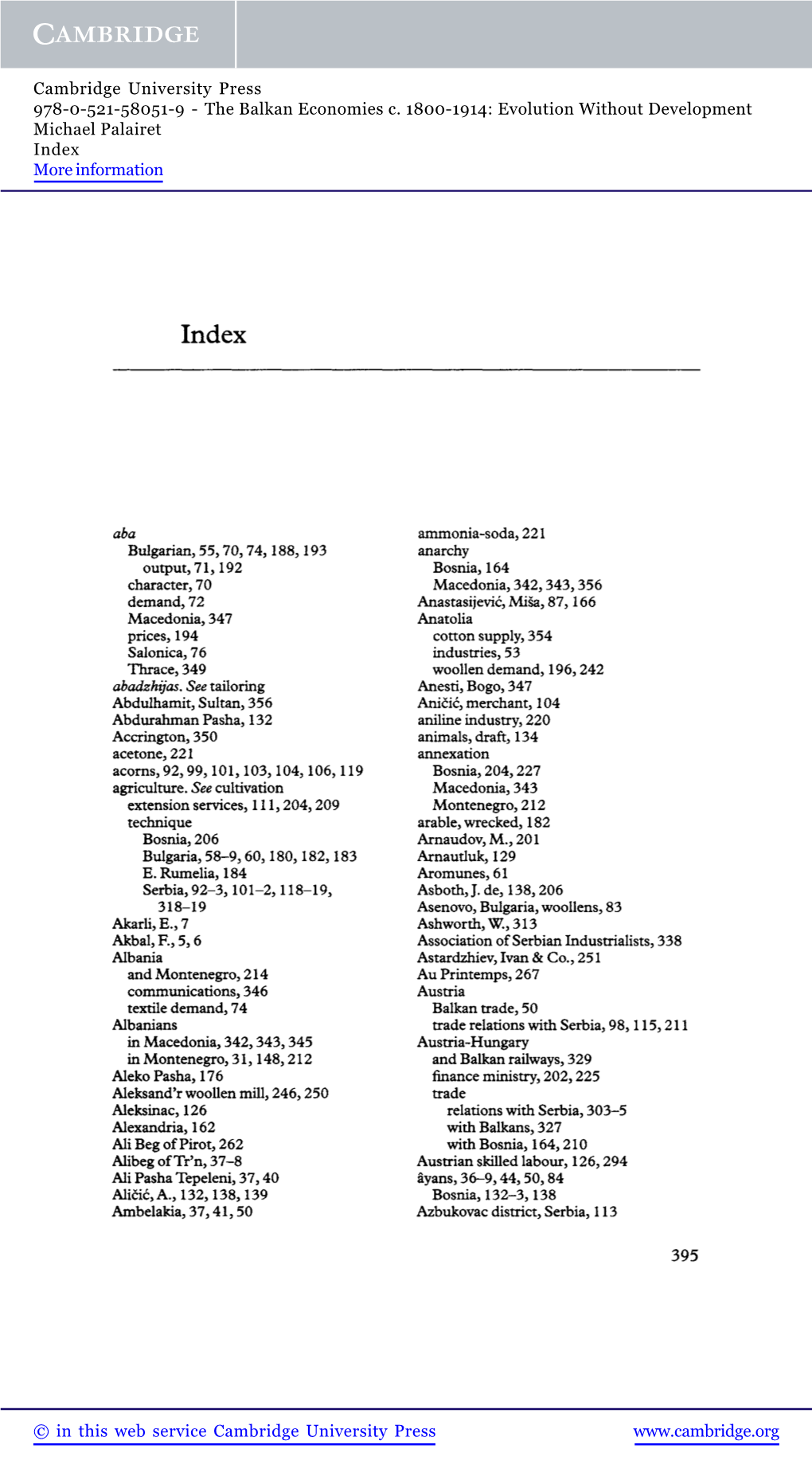 The Balkan Economies C.1800–1914