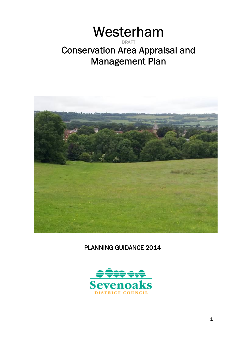 Westerham DRAFT Conservation Area Appraisal and Management Plan