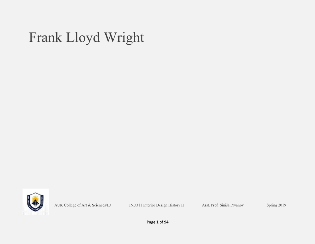 Frank Lloyd Wright