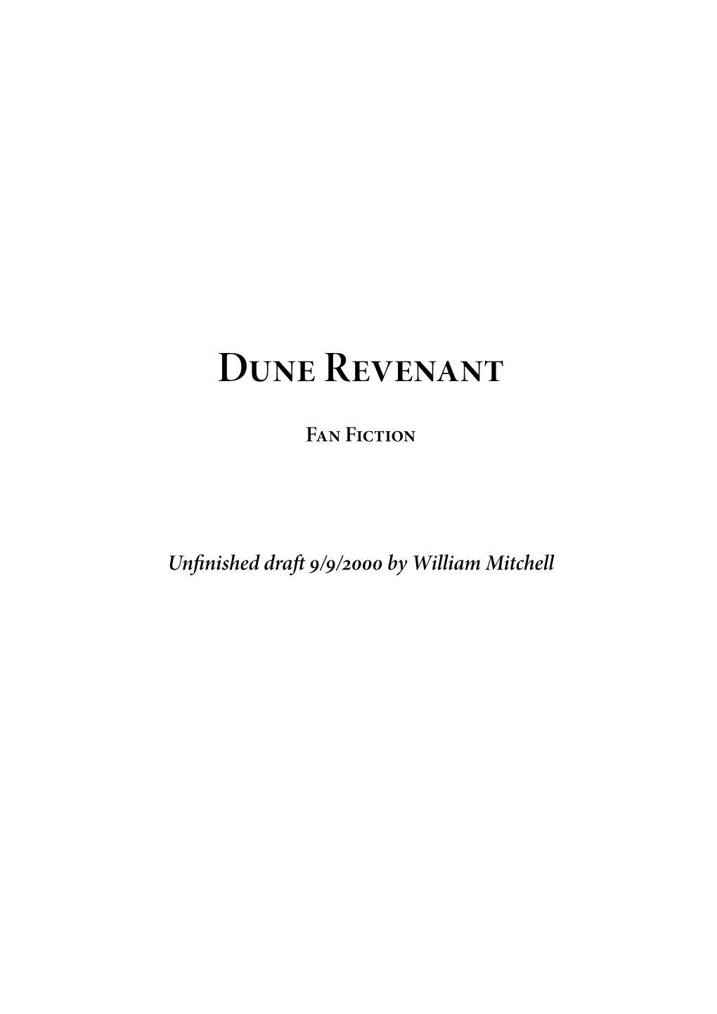 Dune Revenant -.:: GEOCITIES.Ws