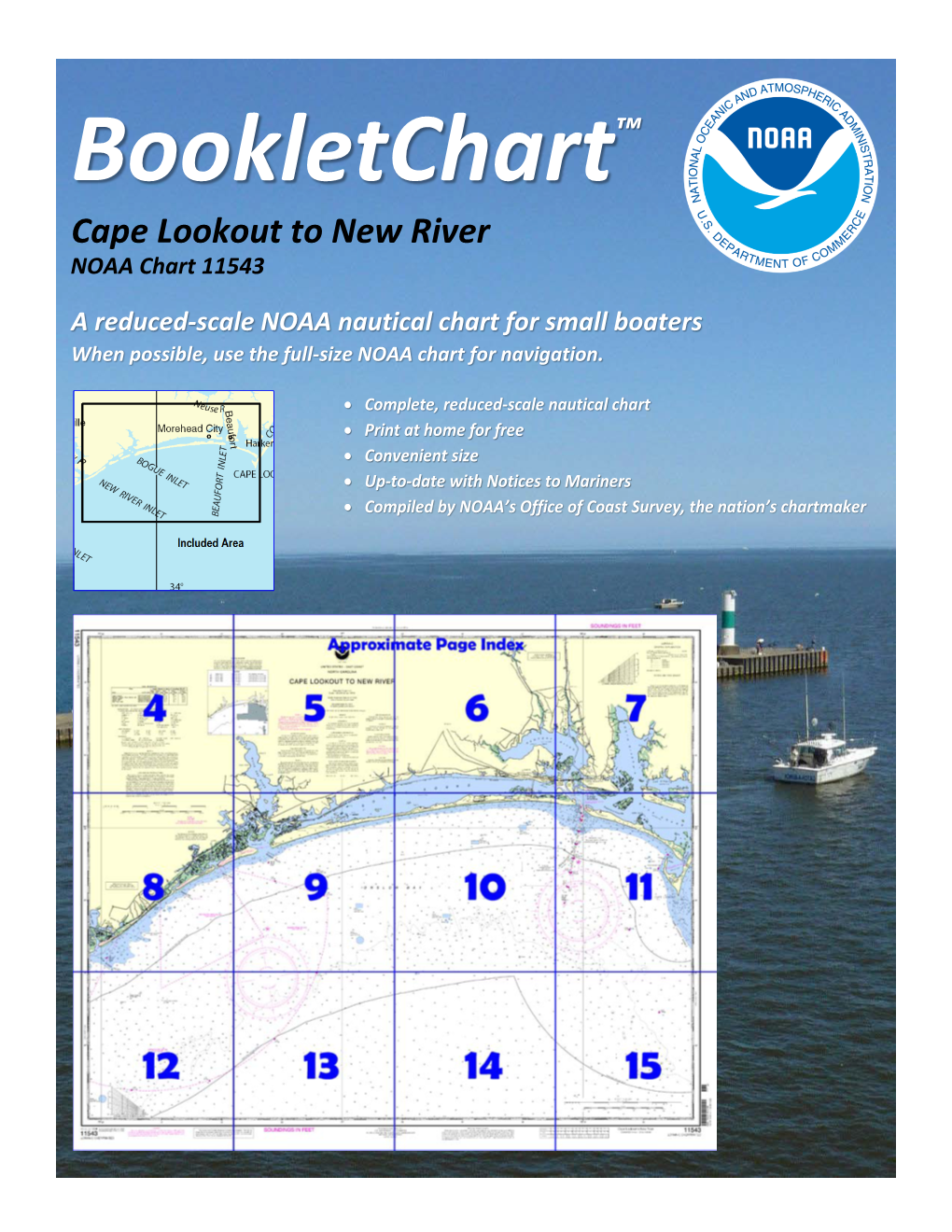 Bookletchart™ Cape Lookout to New River NOAA Chart 11543