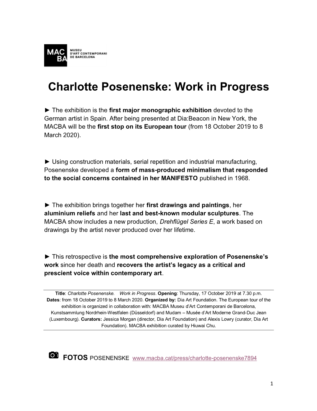 Charlotte Posenenske: Work in Progress