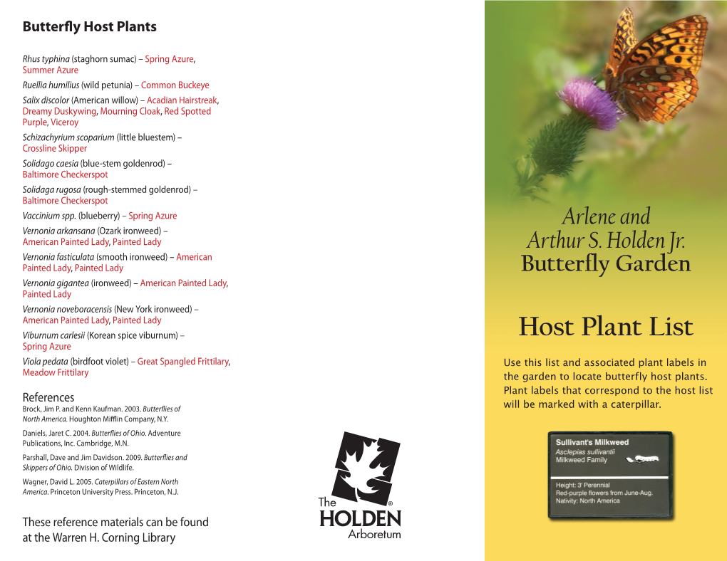 Host Plant List