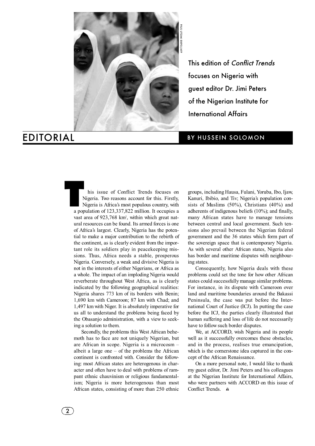 Nigeria with Guest Editor Dr