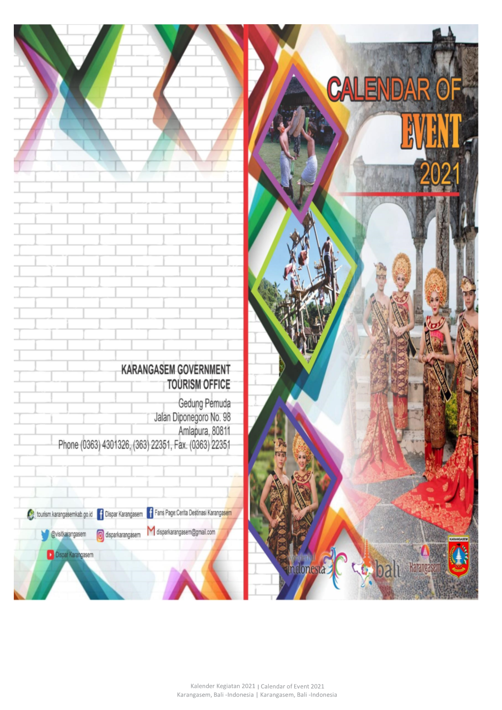 Kalender Kegiatan 2021 | Calendar of Event 2021 Karangasem, Bali -Indonesia | Karangasem, Bali -Indonesia