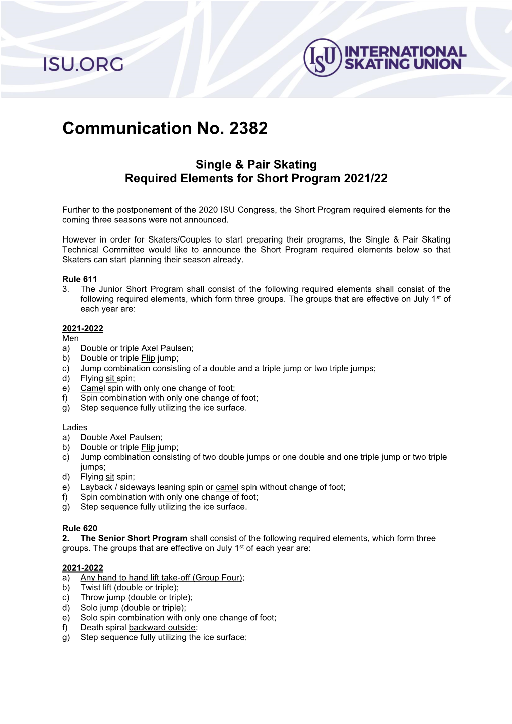 ISU Communication 2382