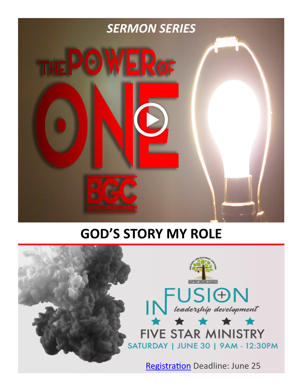 Sermon Series: God's Story My Role