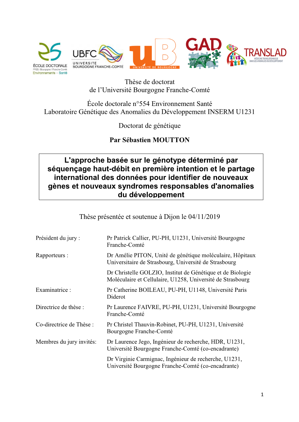 L'approche Basée Sur Le Génotype Déterminé Par Séquençage Haut