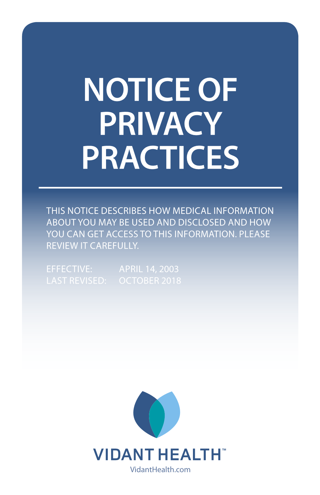 Notice of Privacy Practices