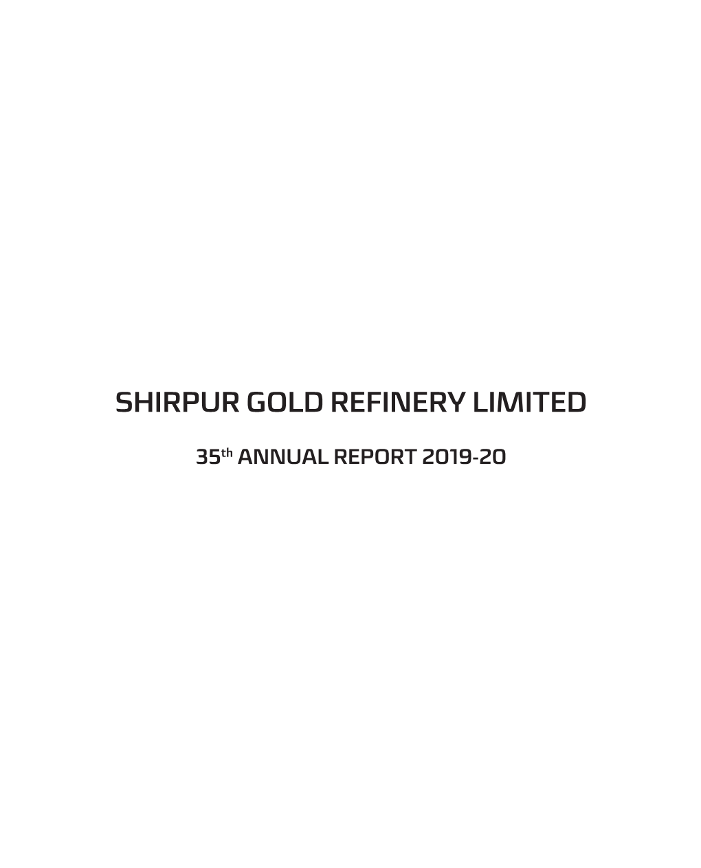 Shirpur Gold Refinery Limited