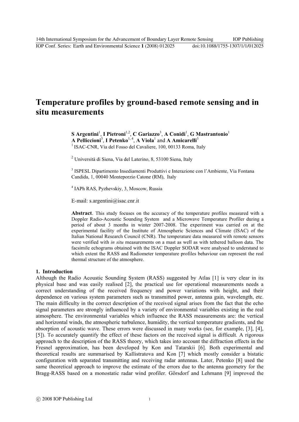 Conferenceseries.Iop.Org Earth and Environmental Science Open Access Proceedings IOP Conferences Series