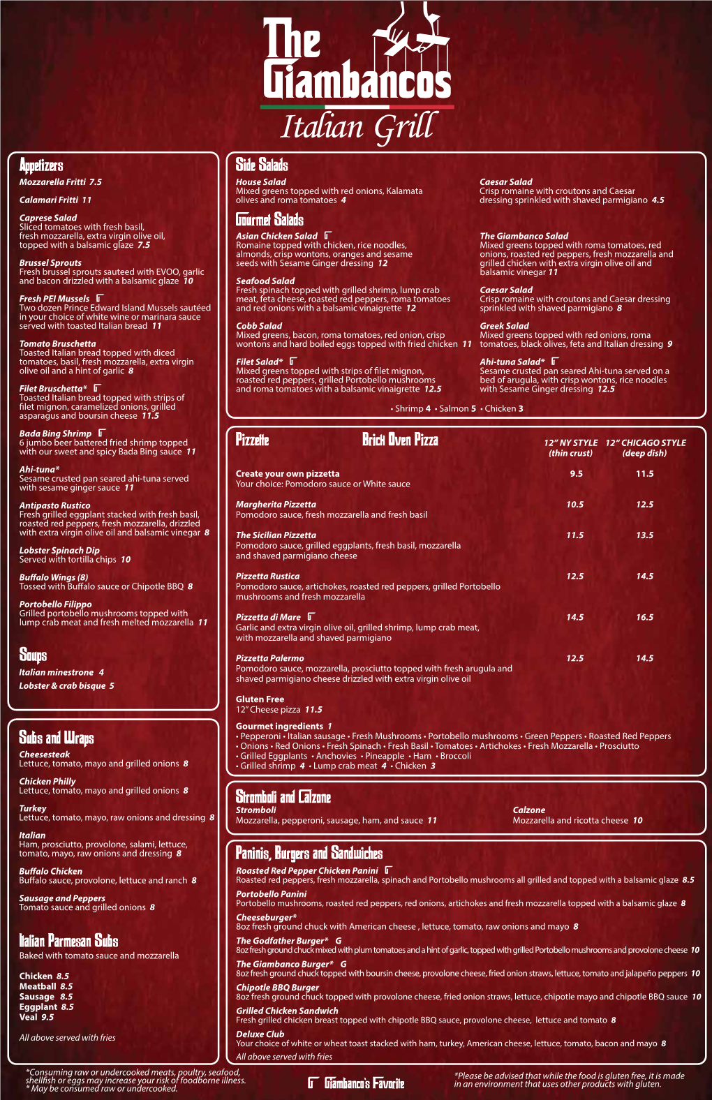 Download Menu (PDF)