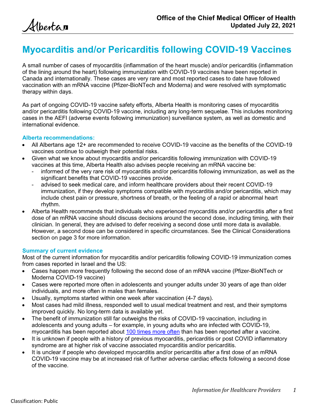 Myocarditis and Pericarditis Following COVID-19