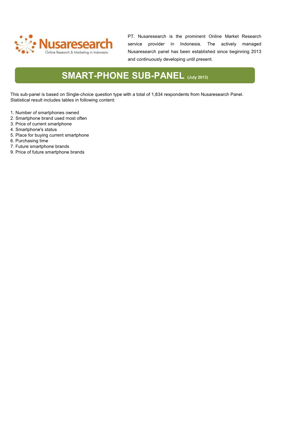 SMART-PHONE SUB-PANEL (July 2013)