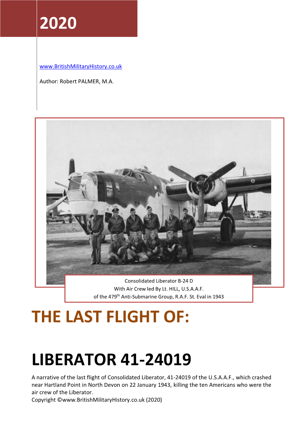 The Last Flight of Liberator 41-24019]