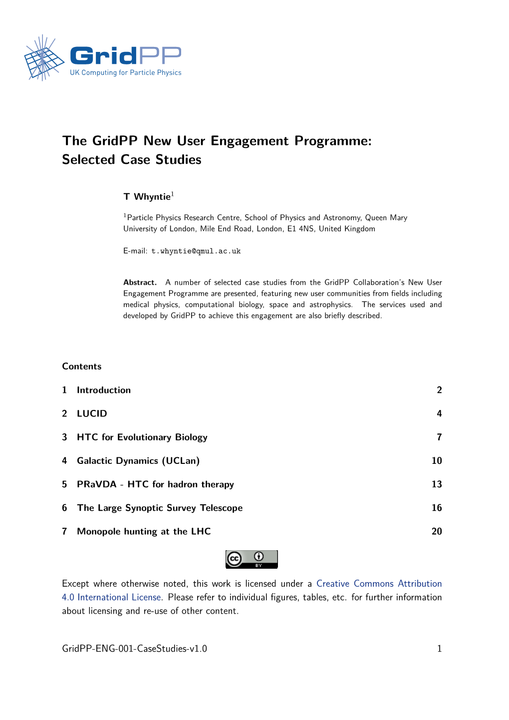 The Gridpp New User Engagement Programme: Selected Case Studies