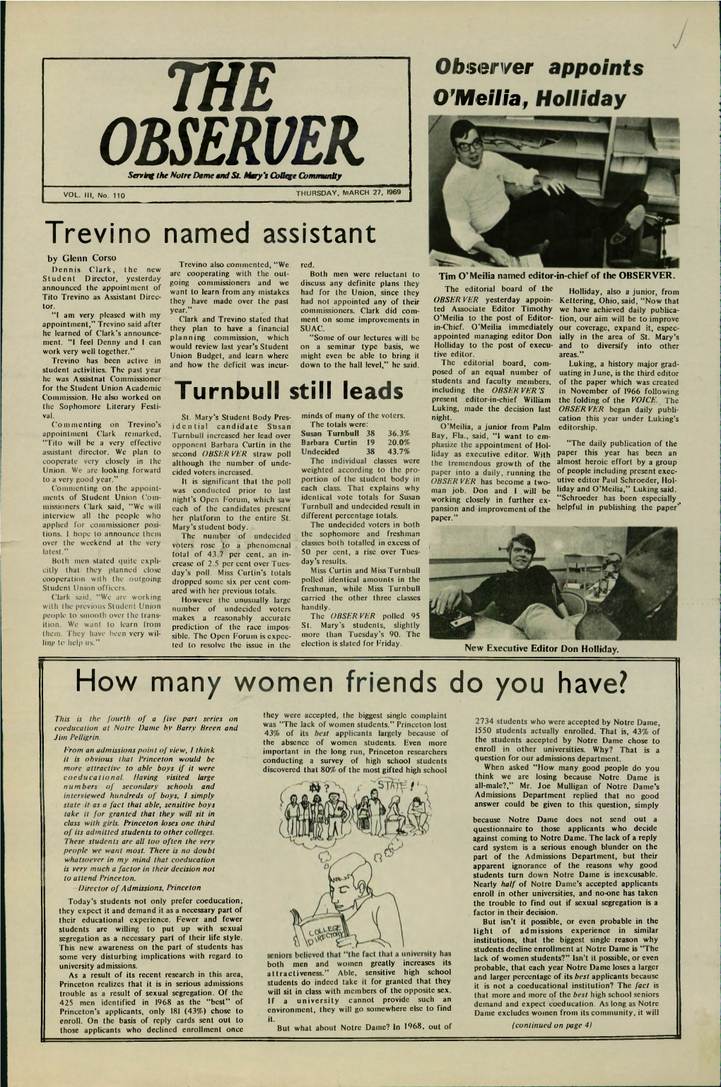 Trevino Named Assistant How Many Women Friends Do You Have?