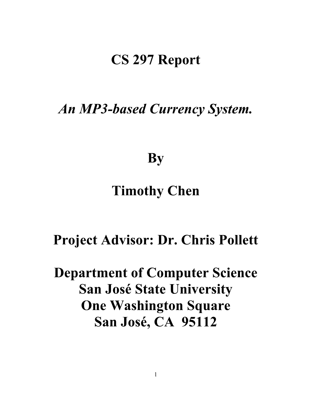 CS 297 Report