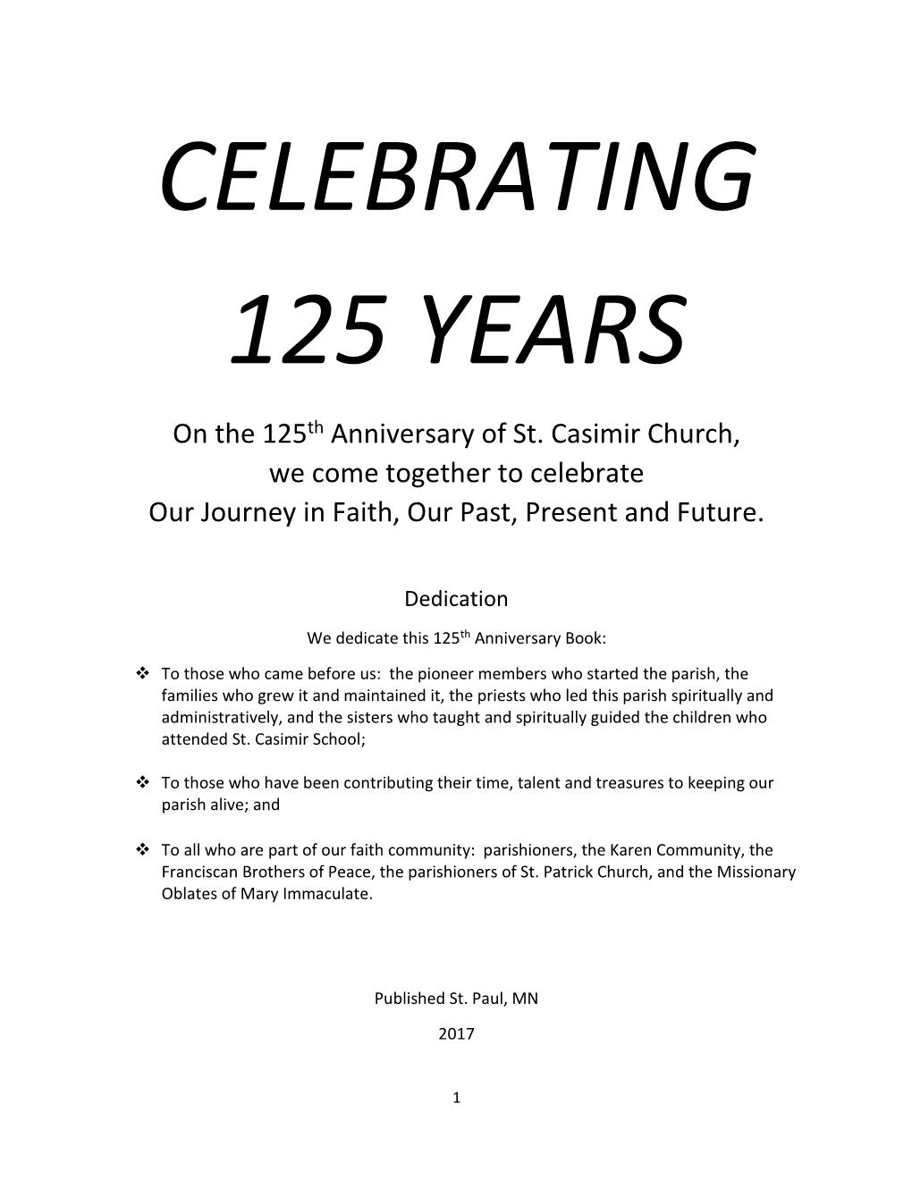 Celebrating 125 Years