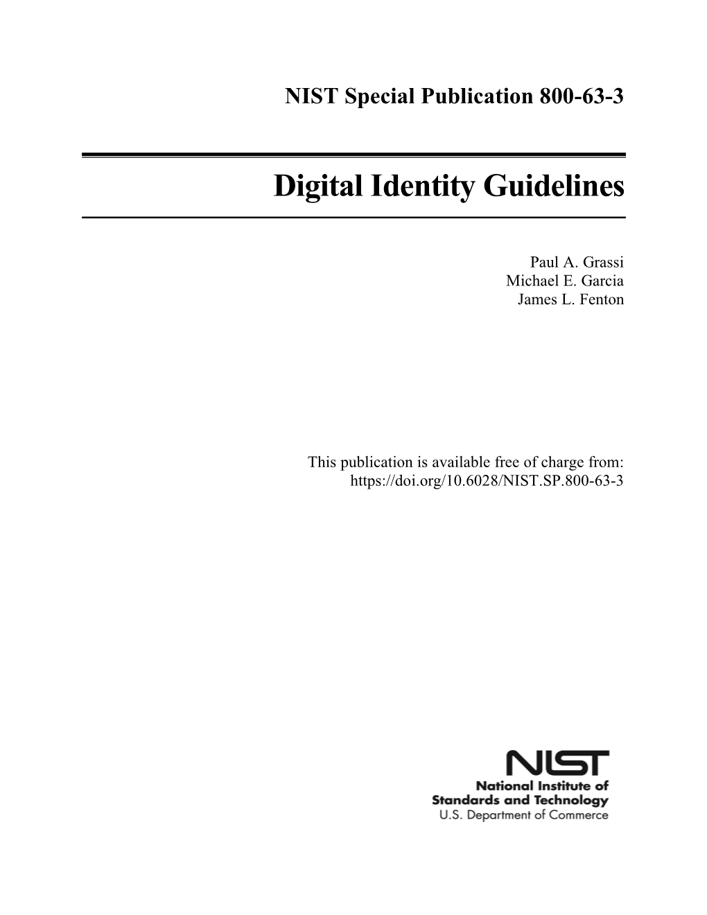 Digital Identity Guidelines