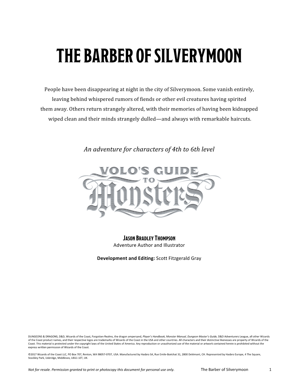 The Barber of Silverymoon