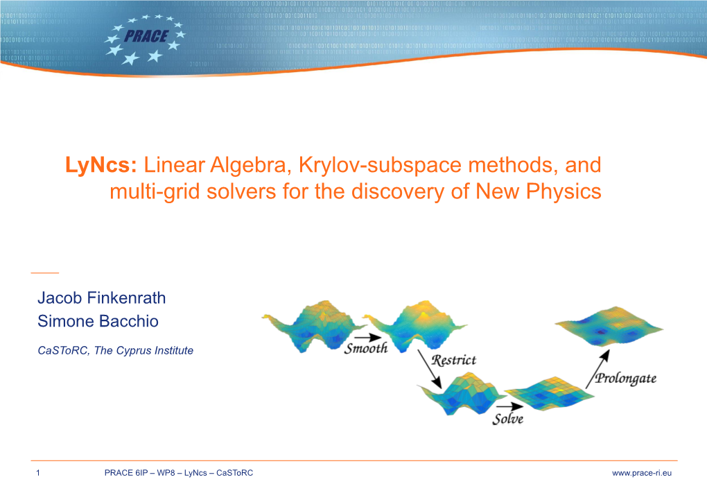 Linear Algebra, Krylov-Subspace Methods, and Multi-Grid Solvers for the Discovery of New Physics