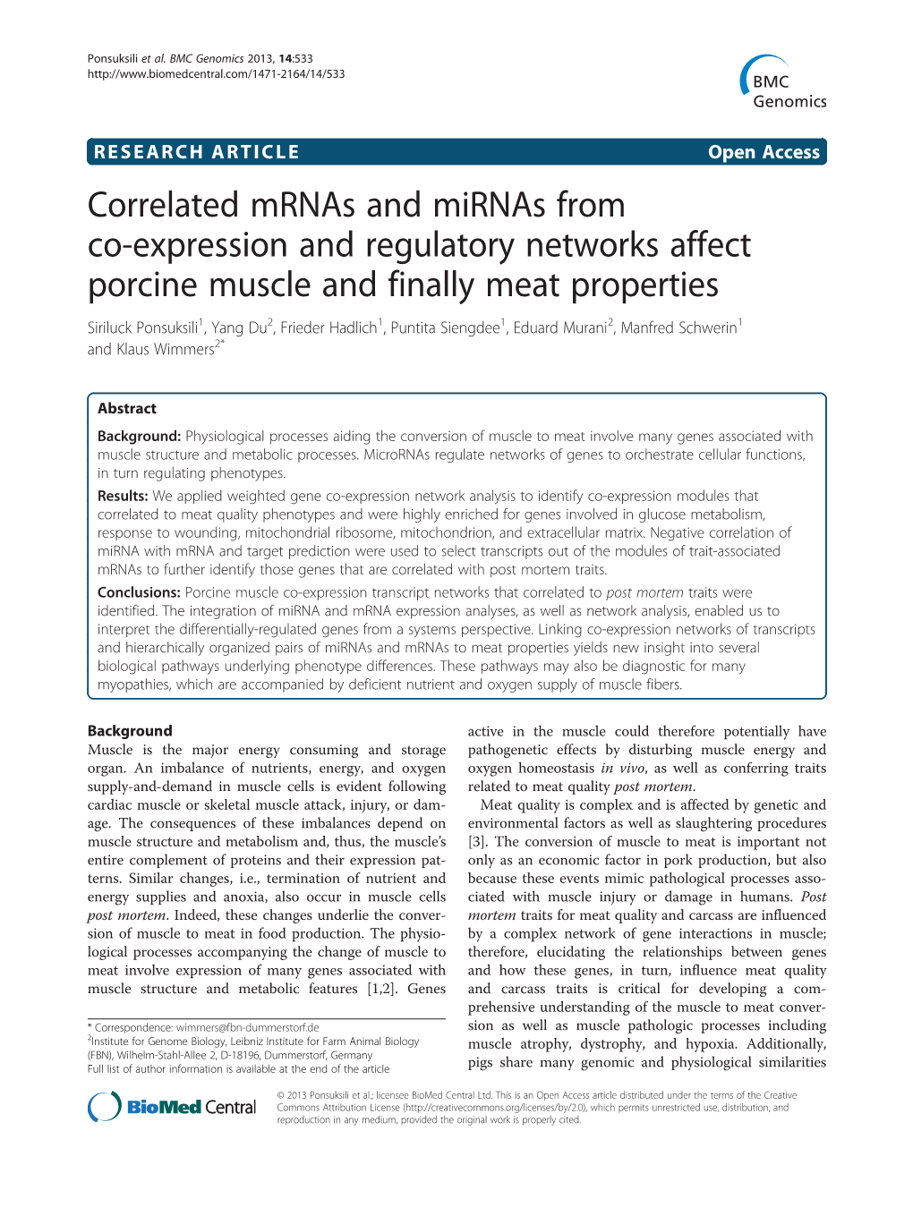 Correlated Mrnas and Mirnas from Co-Expression and Regulatory