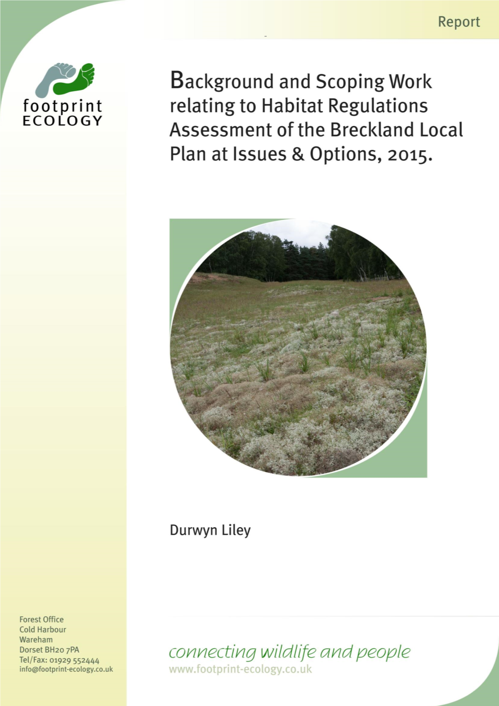 Habitats Regulations Assessment Issues and Options 2015
