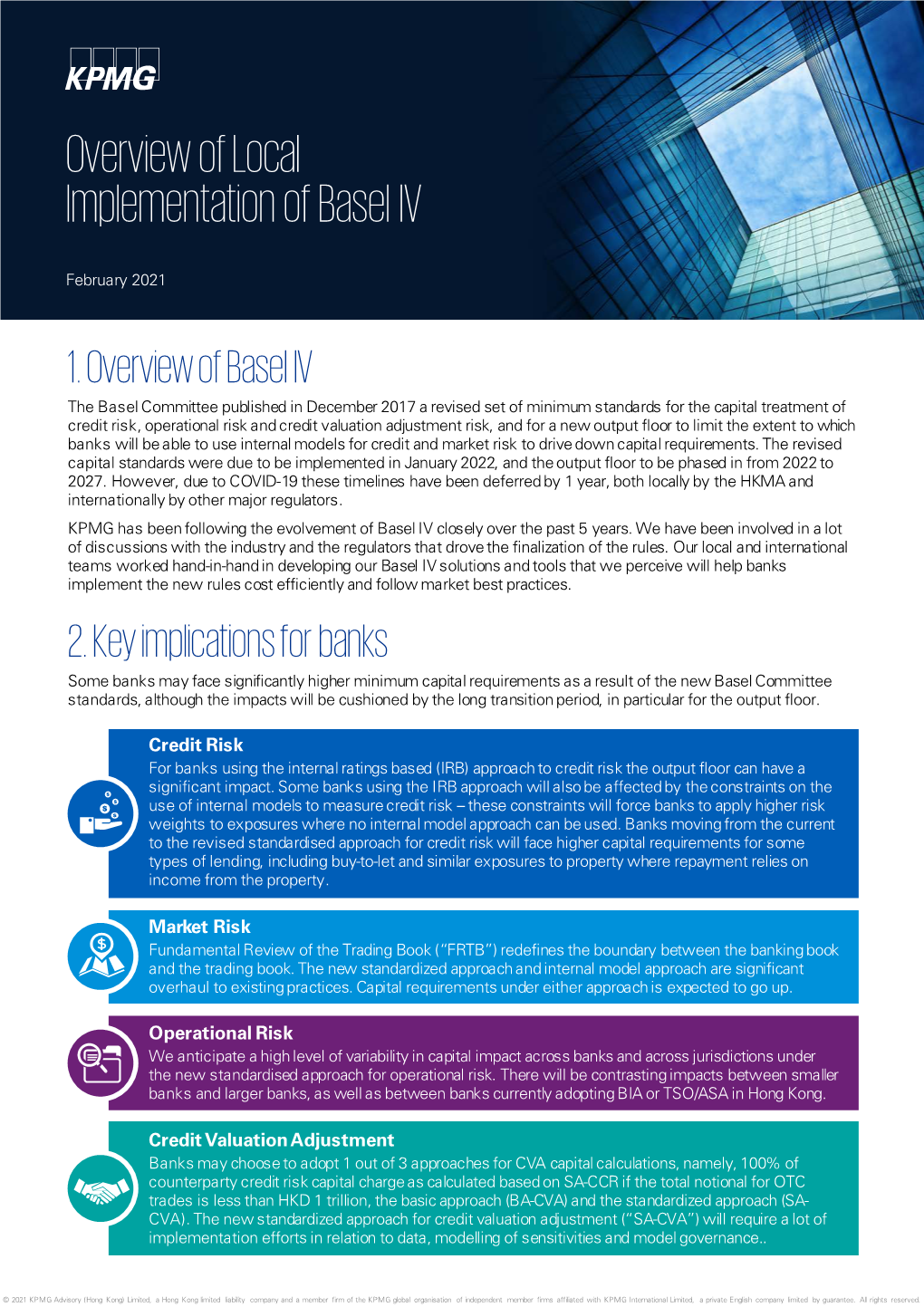 Overview of Local Implementation of Basel IV